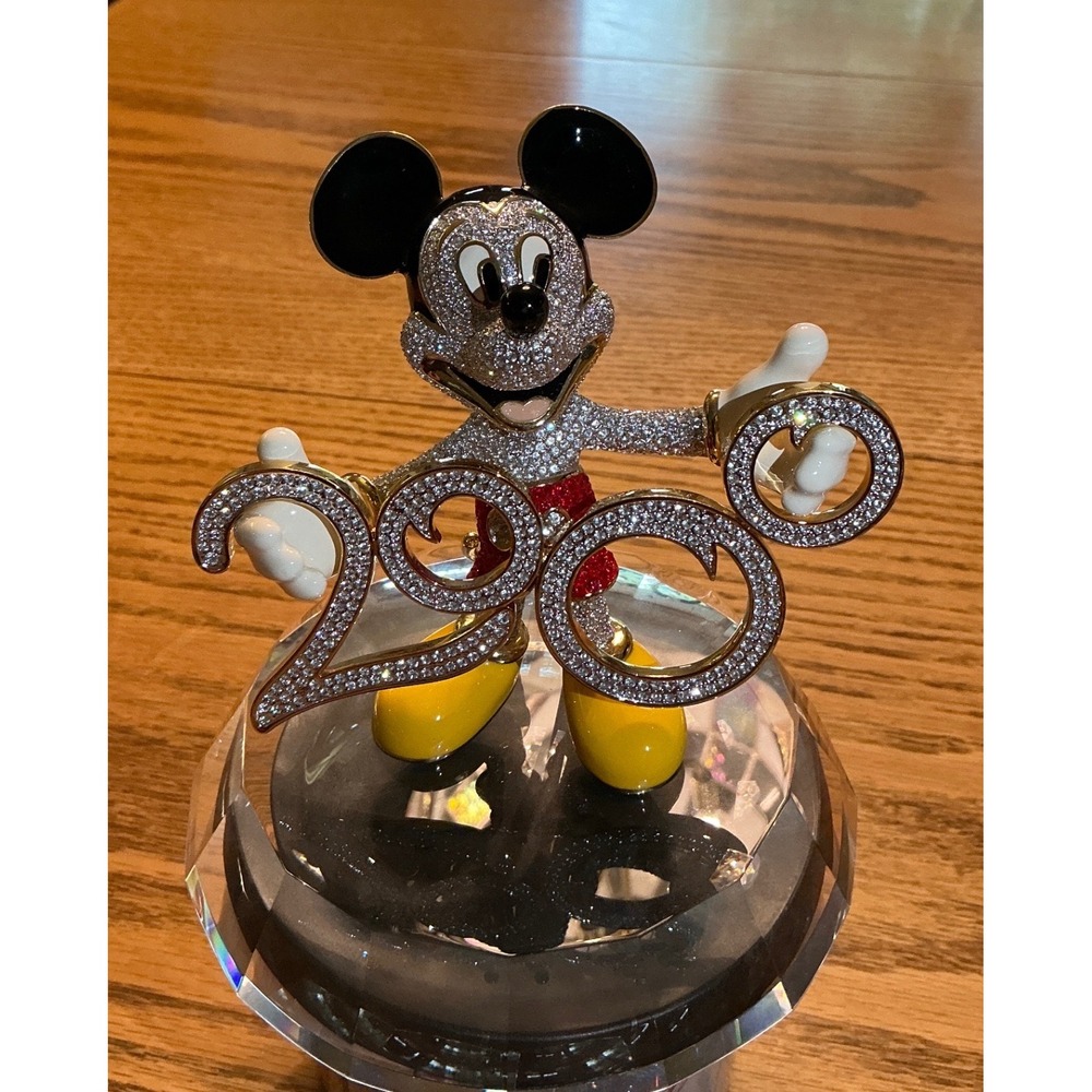 Disney Arribas Brothers Jeweled Mickey Mouse 2000 Millennium Figurine Crystal
